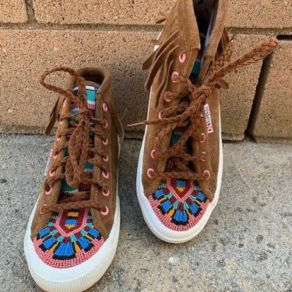 ALANUI x Superga Beaded Mid Top Sneaker - Size 38 (7.5) - Picture 2 of 8